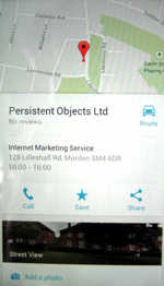 Entry for Persistent Objects Ltd